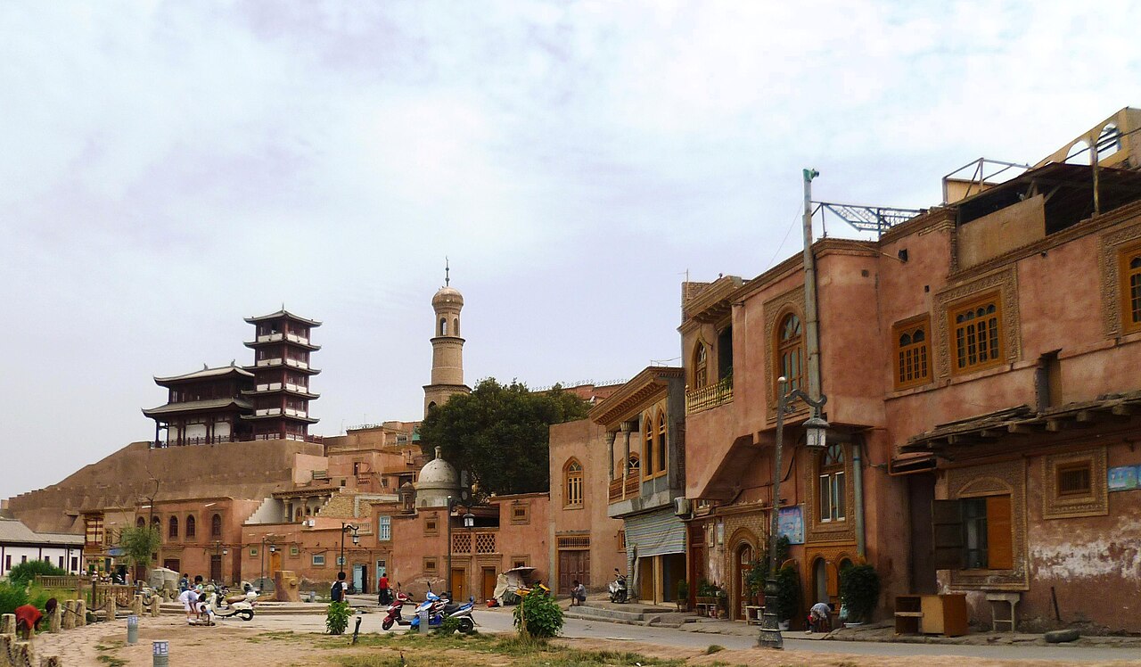Old city scene in Kashgar