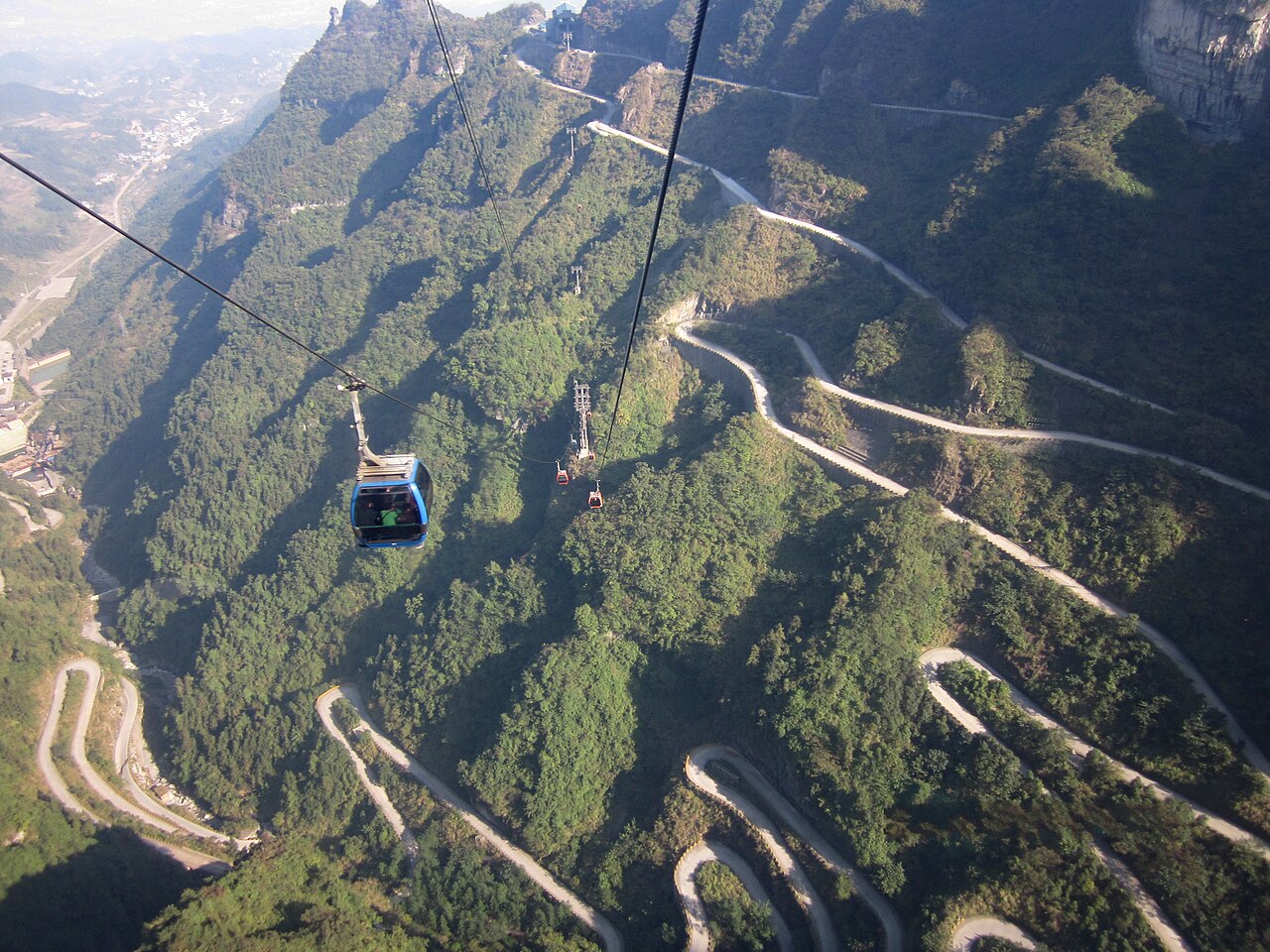 Sandstone landscapes in Zhangjiajie
